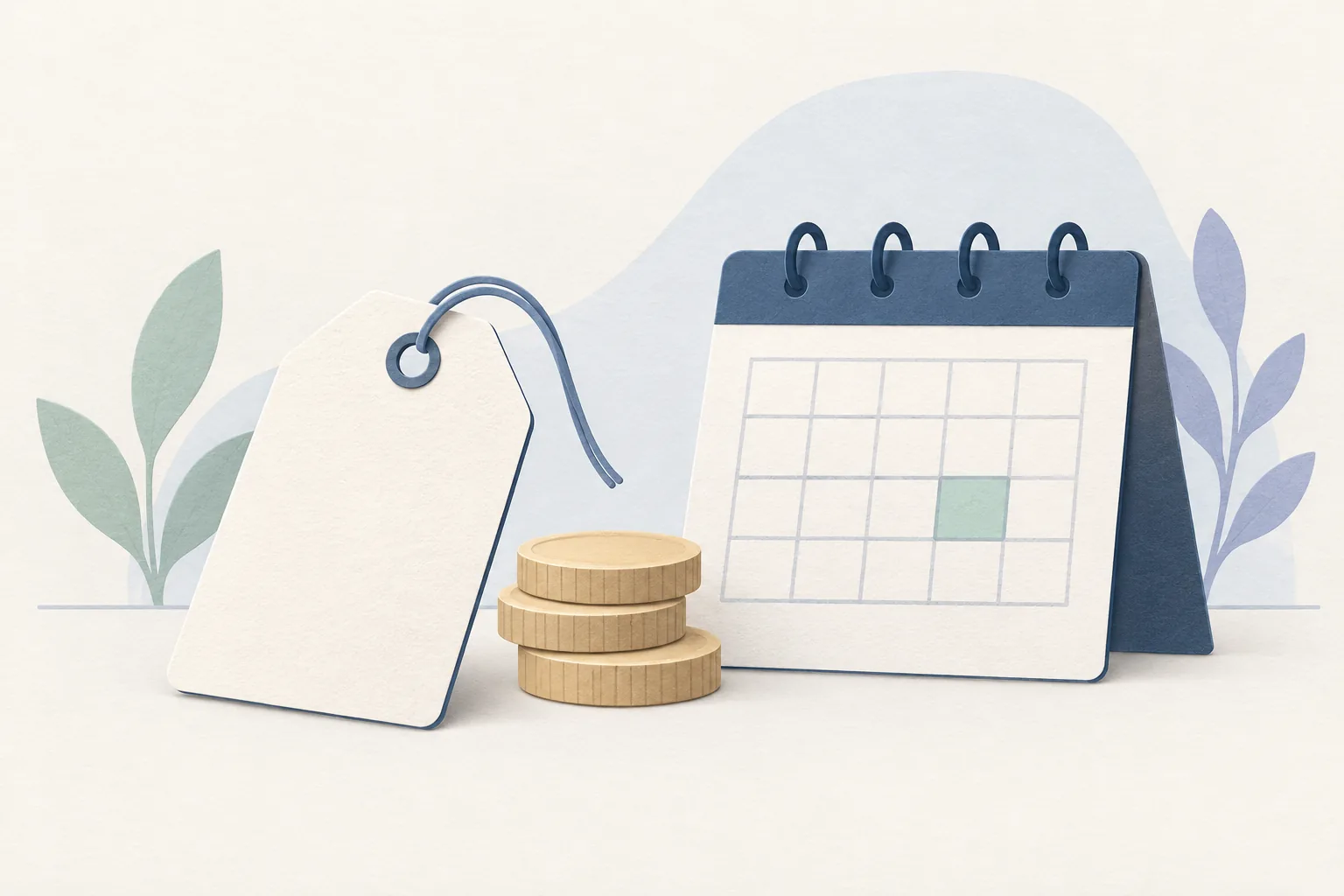 Un calendrier de promotion et des pièces équilibrés pour représenter le coût d’une remise